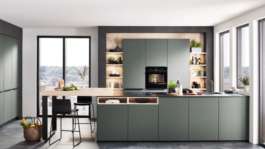 Cuisine épurée, matériaux de qualité, une cuisine de rêve à portée de main￼