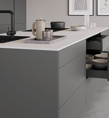 Les tiroirs sans poignée : une nouvelle ère pour des cuisines sur-mesure￼