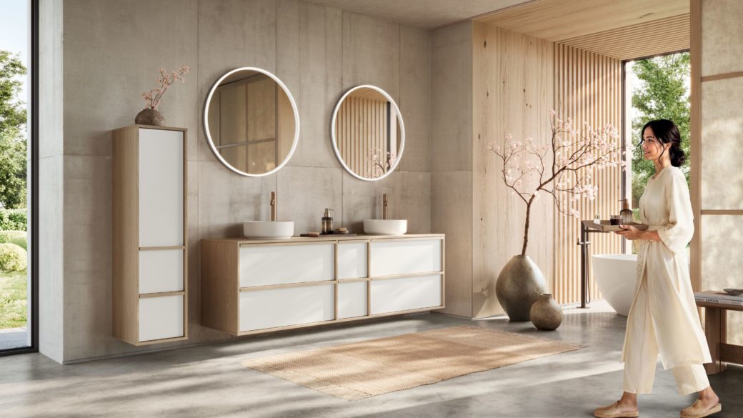 Aménagement de salle de bain épurée sur mesure